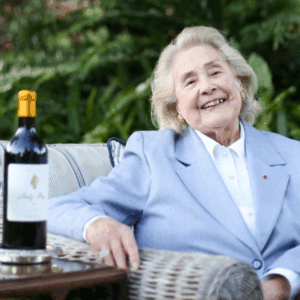 100 years of wine legend May-Eliane de Lencquesaing, with Glenelly cellarmaster Dirk van Zyl – Thursday 25th September